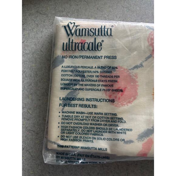 Vintage Wamsutta Ultracale Queen Fitted Sheet - with Matching King Pillowcases - Picture 6 of 6